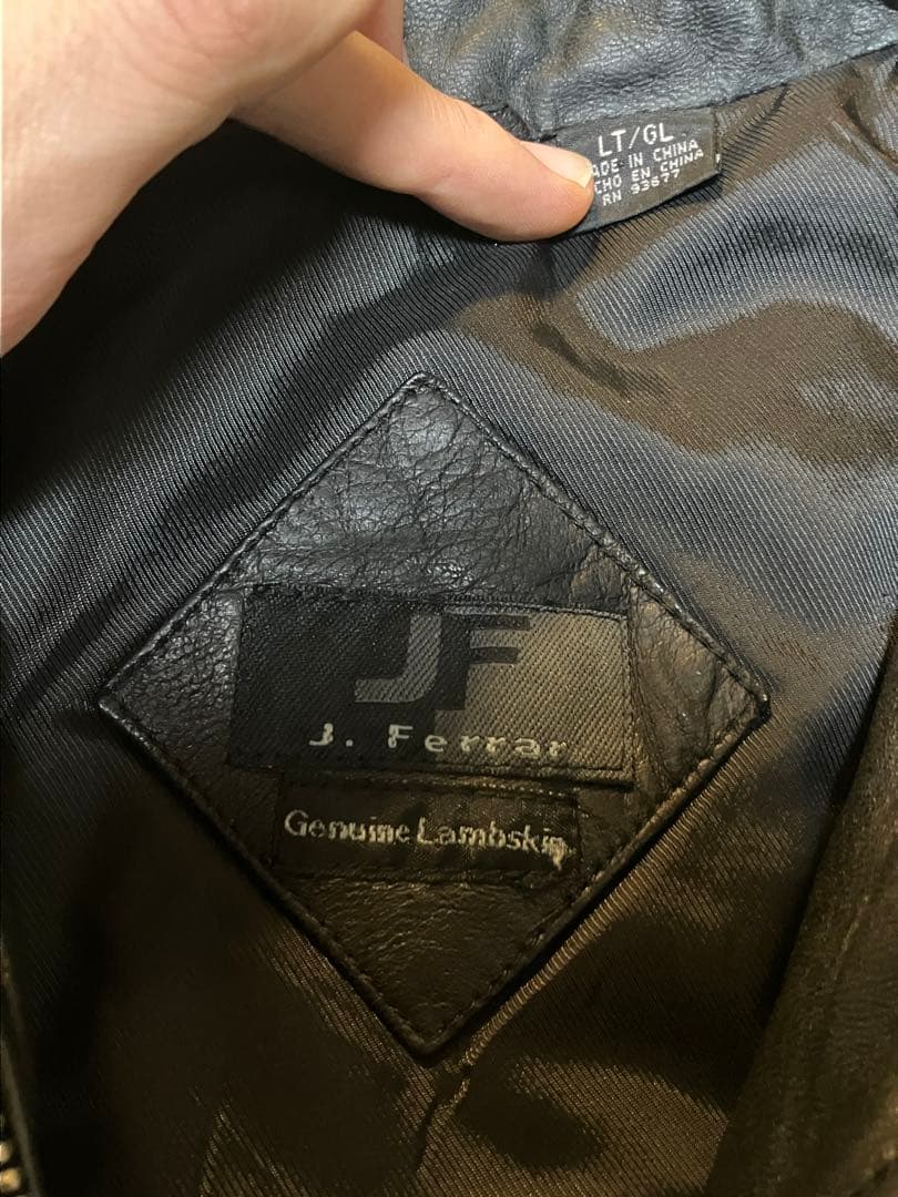 J.Ferrar レザージャケット ブラック Lサイズ 黒色