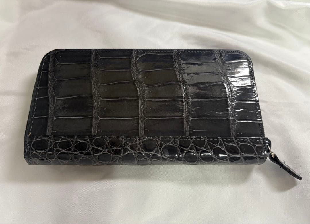JRA認証 シャイニー　クロコダイル　メンズ長財布　新品 金運up