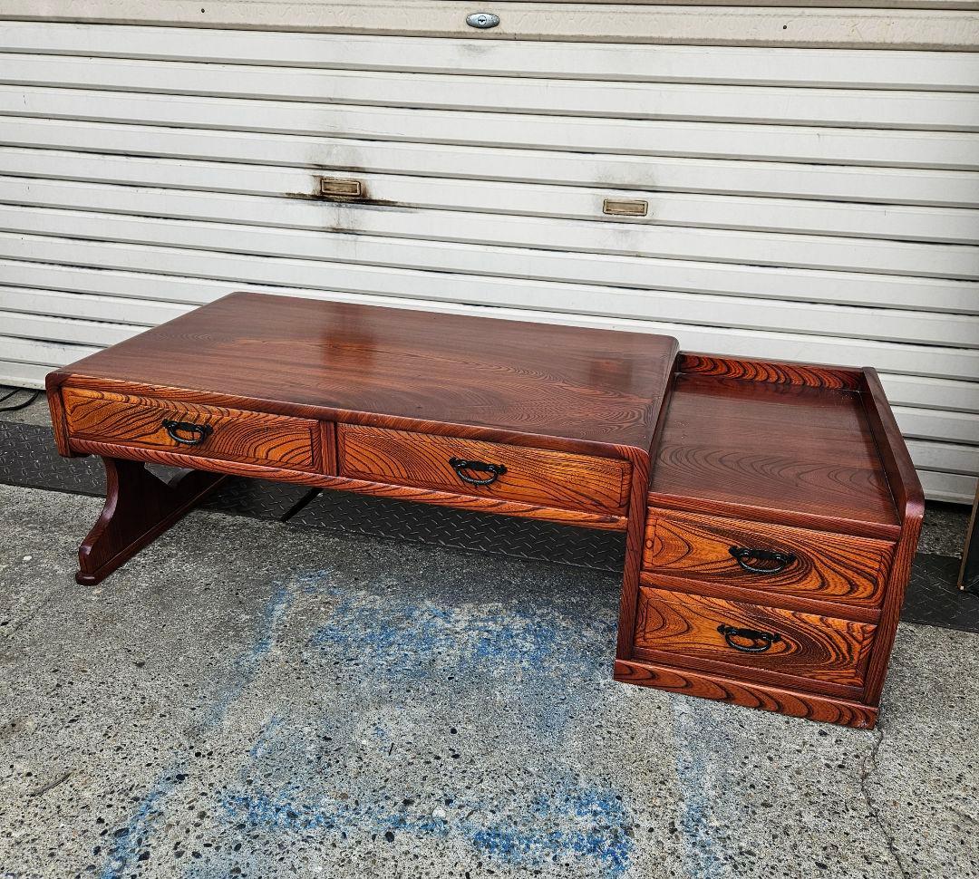 欅の文机 帳簿机 サイドテーブル 花台 飾り台 無垢材 座卓 古民家 和モダン