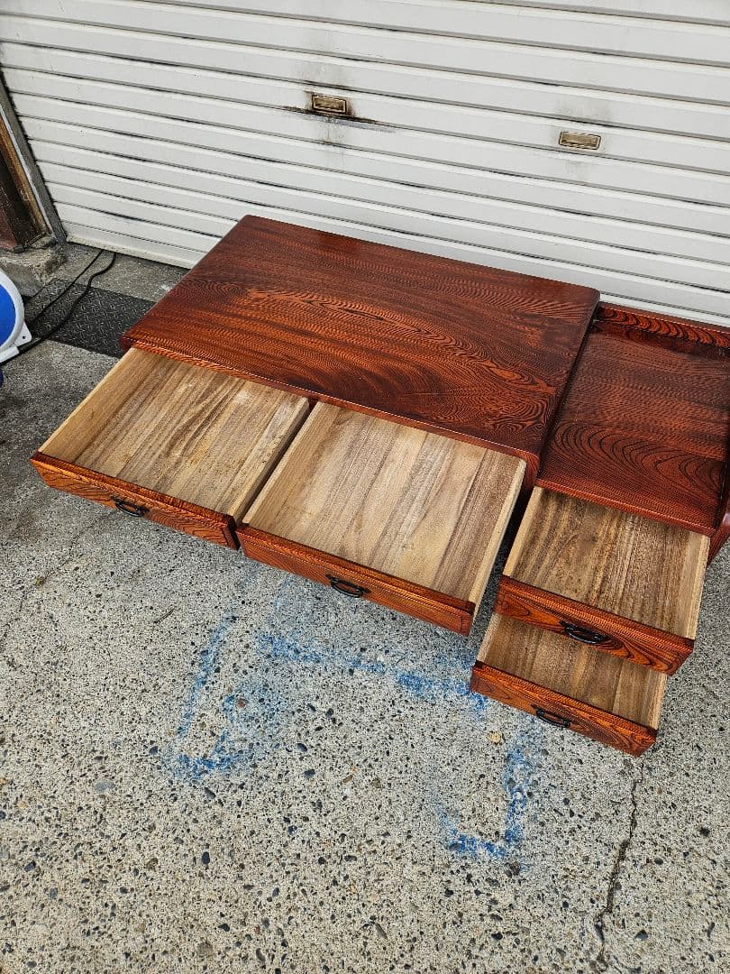 欅の文机 帳簿机 サイドテーブル 花台 飾り台 無垢材 座卓 古民家 和モダン