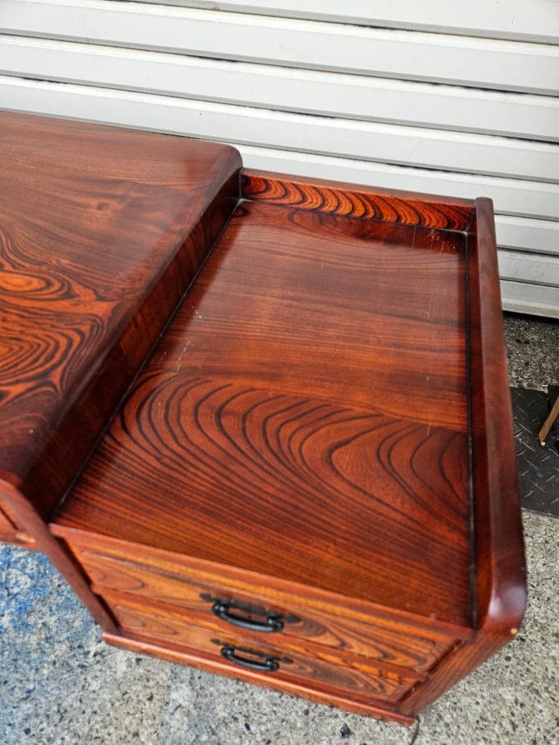 欅の文机 帳簿机 サイドテーブル 花台 飾り台 無垢材 座卓 古民家 和モダン