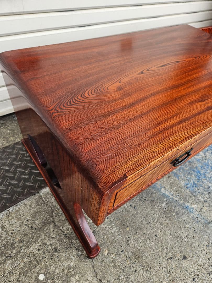 欅の文机 帳簿机 サイドテーブル 花台 飾り台 無垢材 座卓 古民家 和モダン