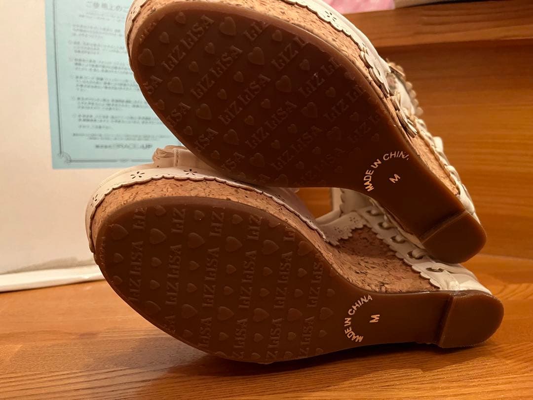 LIZ LISA サンダル　花柄　M 白