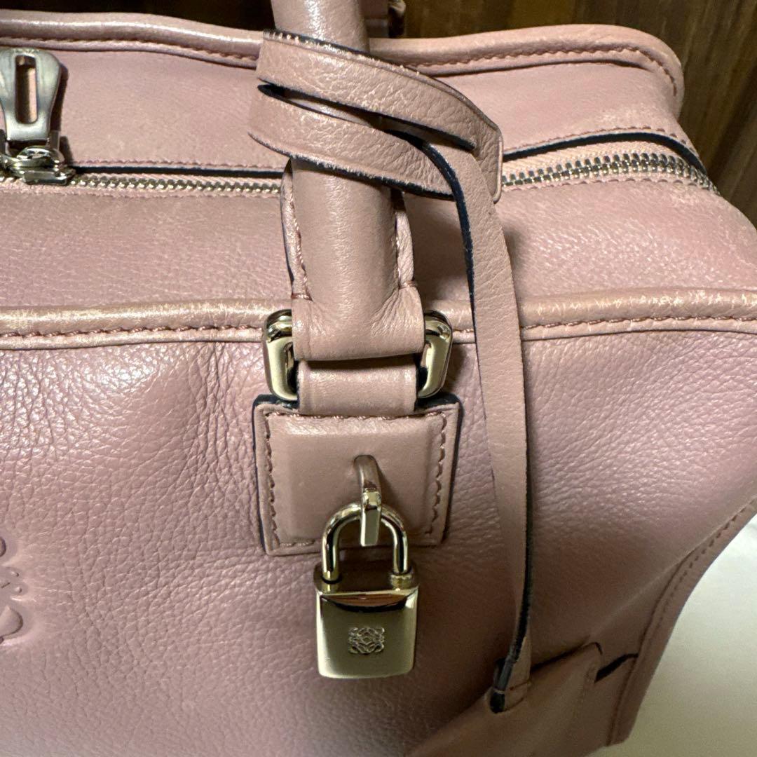【美品】　LOEWE ロエベ アマソナ36 ハンドバッグ アナグラム ピンク