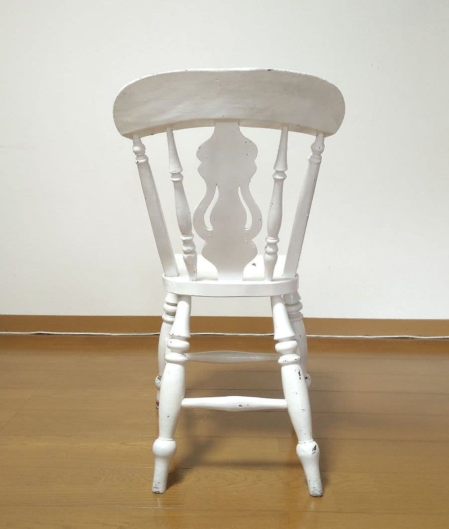 アンティーク ヴィンテージ ホワイトペイント ウインザー チェア