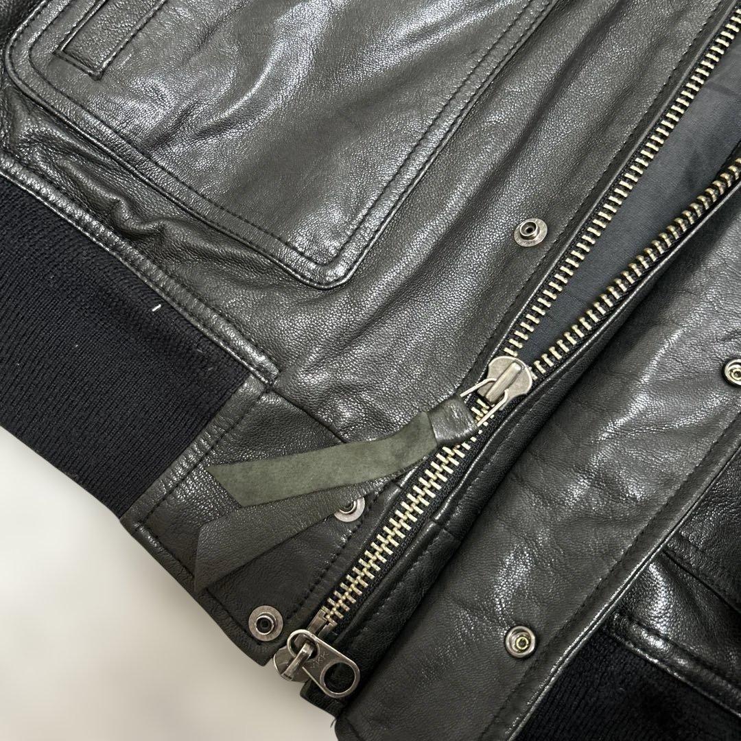 美品　The DUFFER ダファー　N2B フライトジャケット本革 山羊革　黒