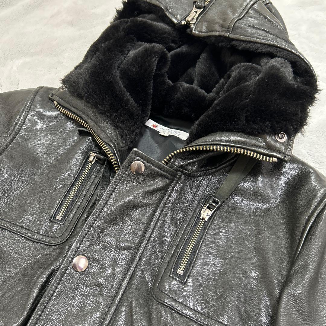 美品　The DUFFER ダファー　N2B フライトジャケット本革 山羊革　黒