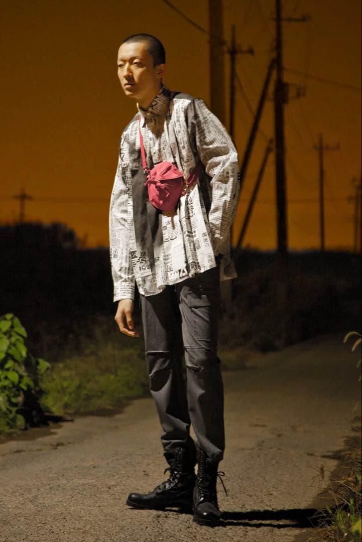 SOSHIOSTUKI Accordion Dress Shirts/新聞シャツ