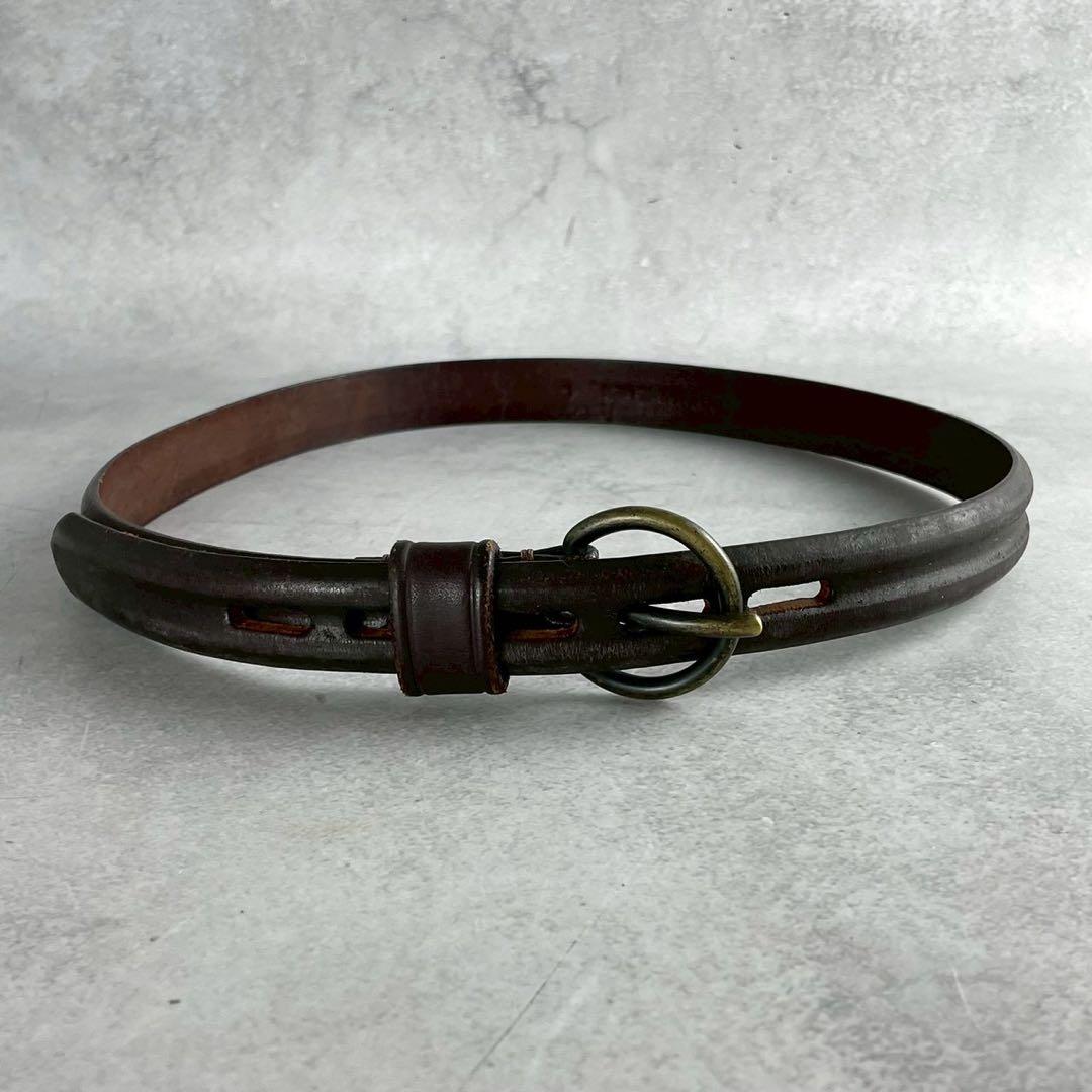 小物 ISSEY MIYAKE MEN leather belt brown L