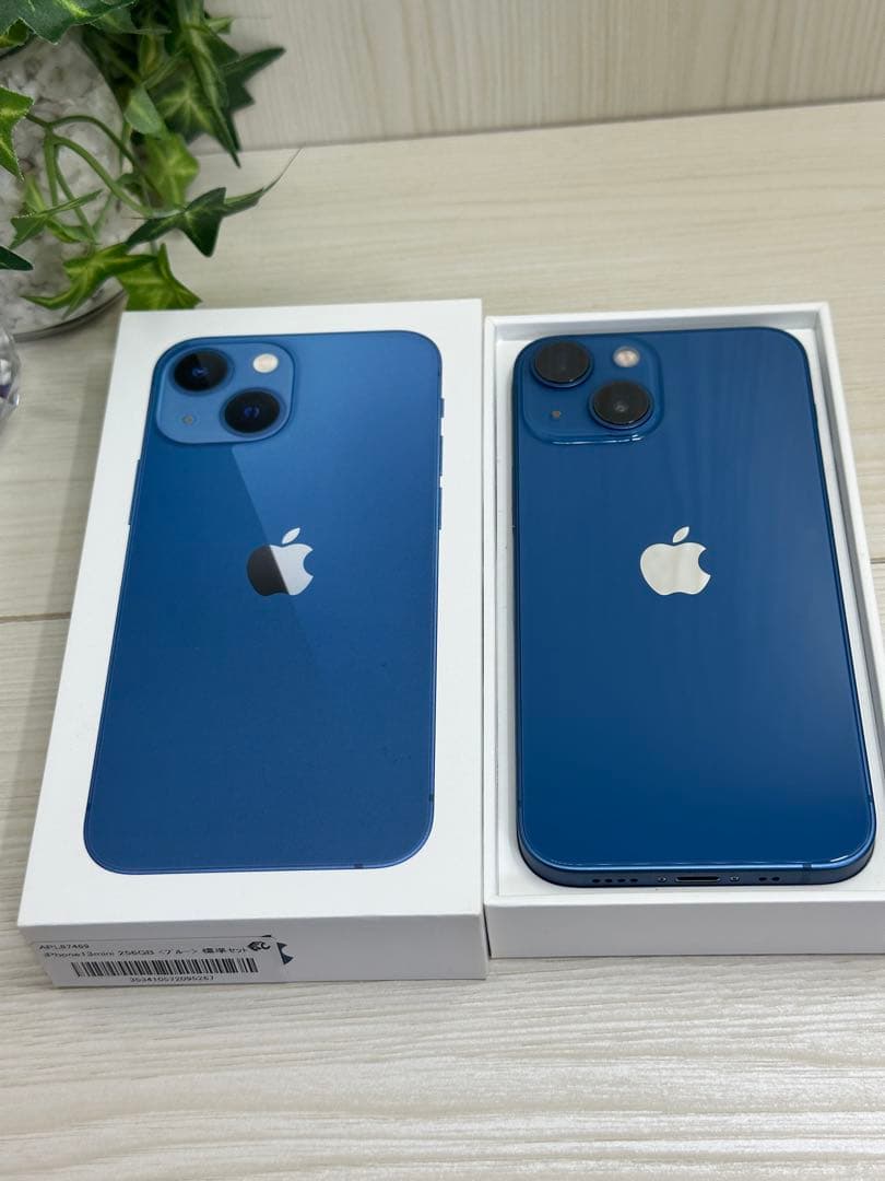 ✅✨美品✨iPhone 13 Mini 256GB ブルー❣️100％