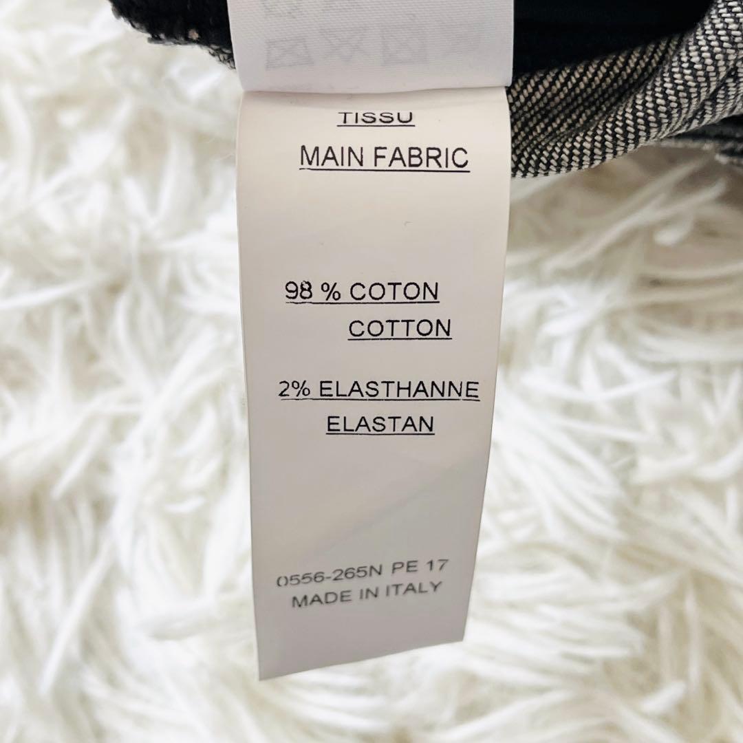 【新品タグ付き✨】バルマン　デニムパンツ　バイカーパンツ　蛇腹　金ボタン　黒