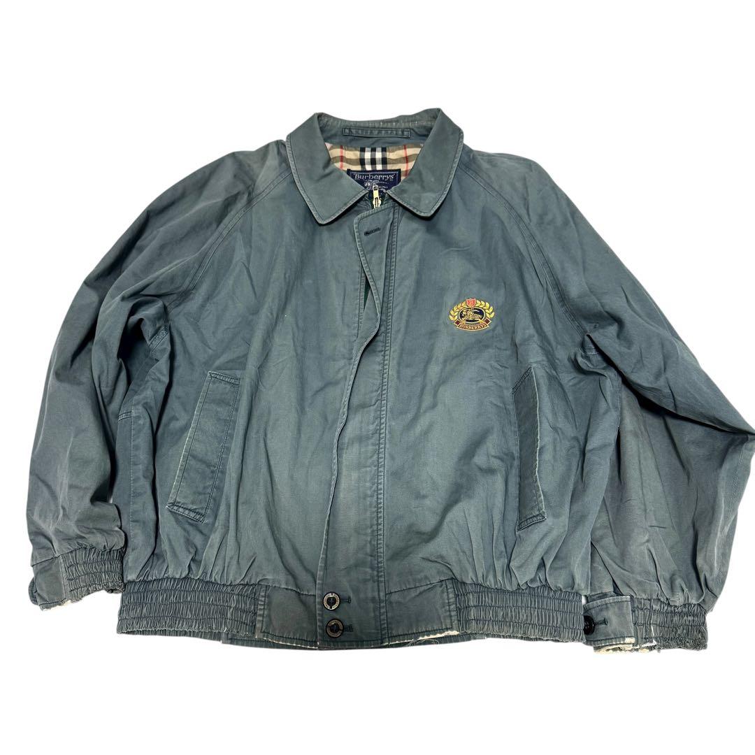 バーバリーズ　ハリトンジャケット　スウィングトップ　ノバチェック　ロゴ刺繍　L