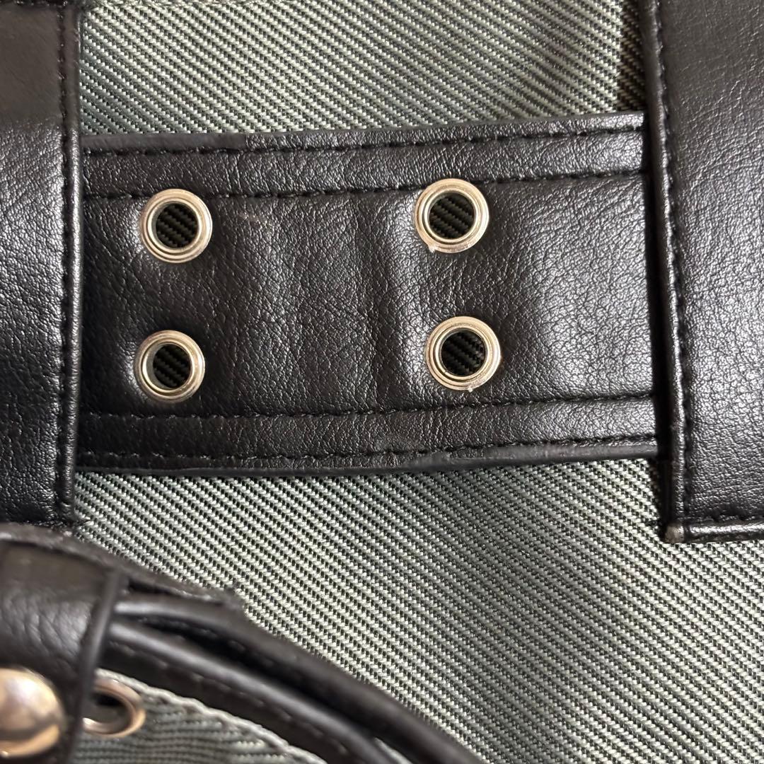 OzzCroceゴシック 和ゴス ドラゴン刺繍 コルセットレース ウエストバッグ