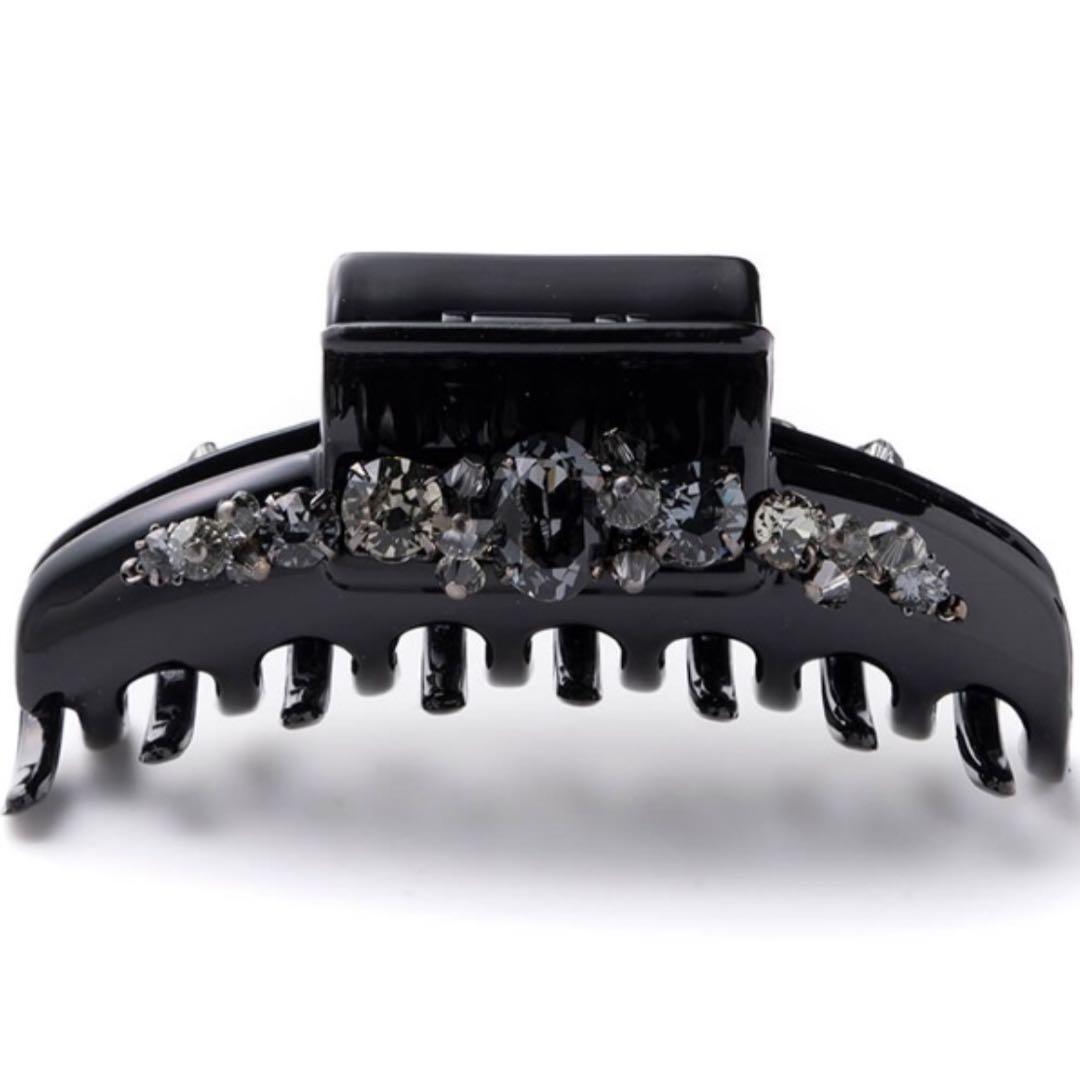 コンプレックスビズ　ラインドストーン　バンスクリップ　ブラック