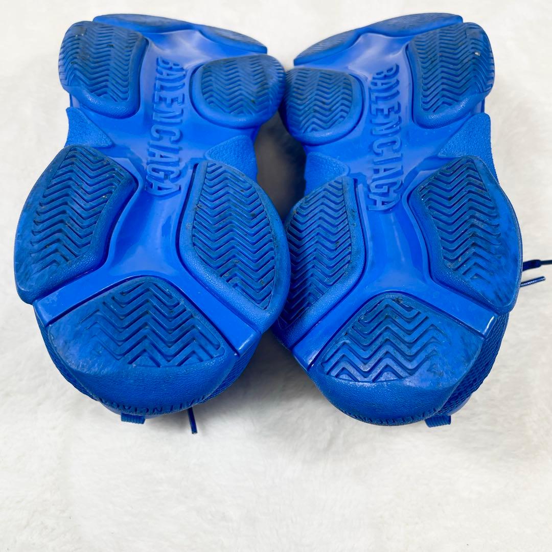 BALENCIAGA TripleS ロゴ 厚底 青 ブルー 27.5cm