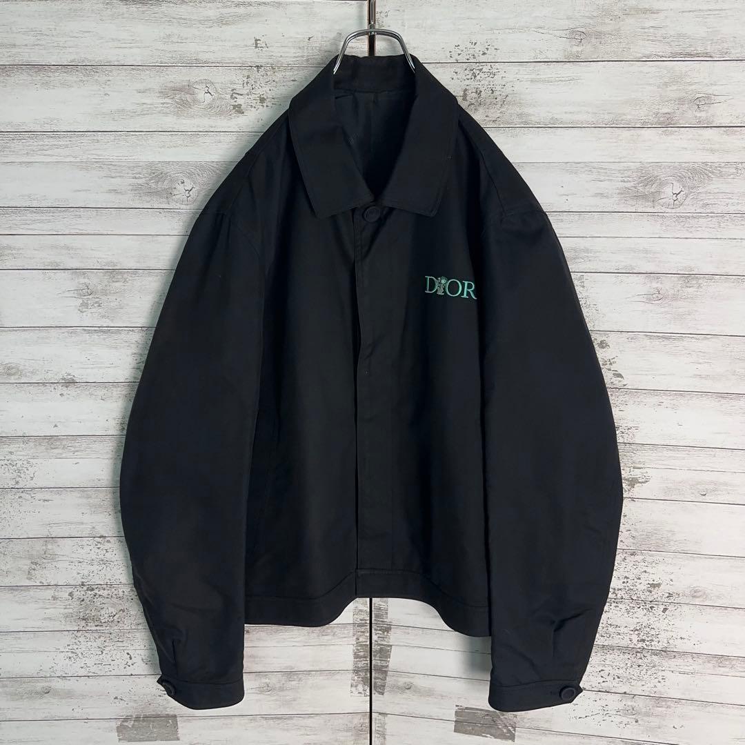 11566【美品・即完売】Dior 刺繍ロゴジャケット　カプセルコレクション　黒