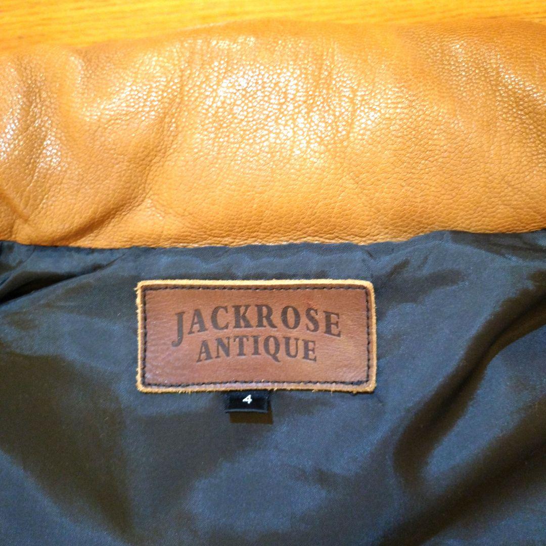 JACK ROSE　レザーダウンベスト美品 ブラウン系