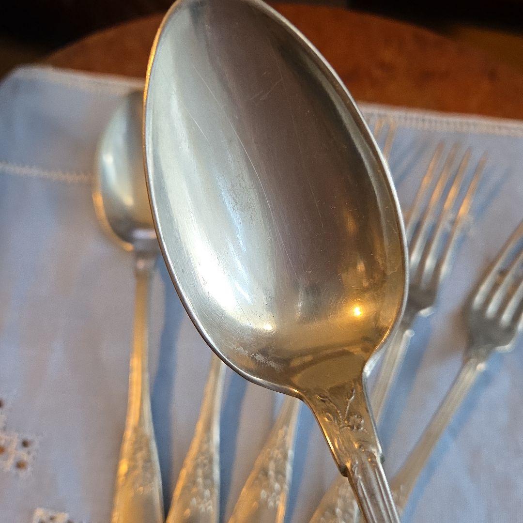 フランス　アンティーク　カトラリーセット スプーン3本 フォーク3本