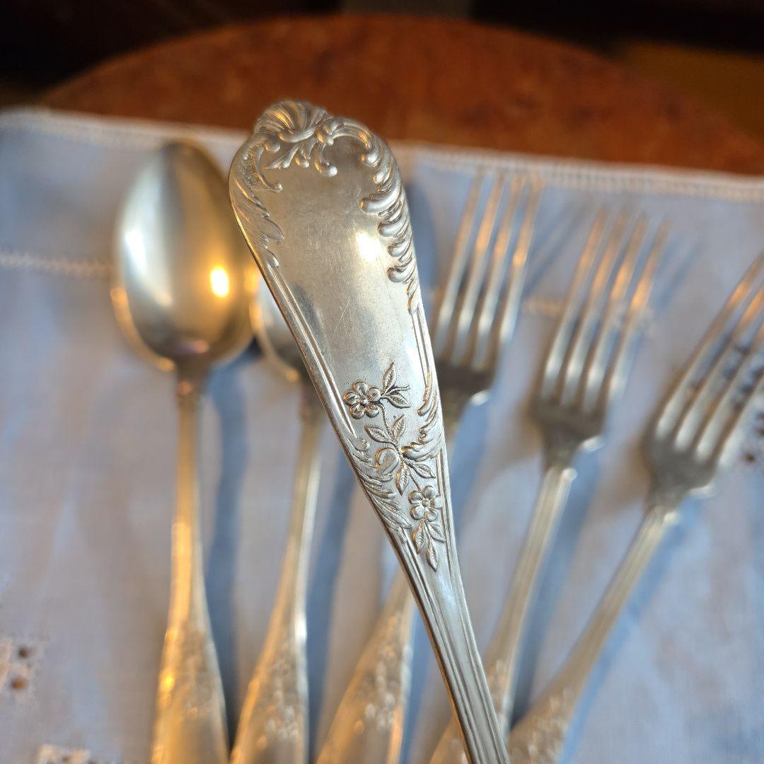 フランス　アンティーク　カトラリーセット スプーン3本 フォーク3本