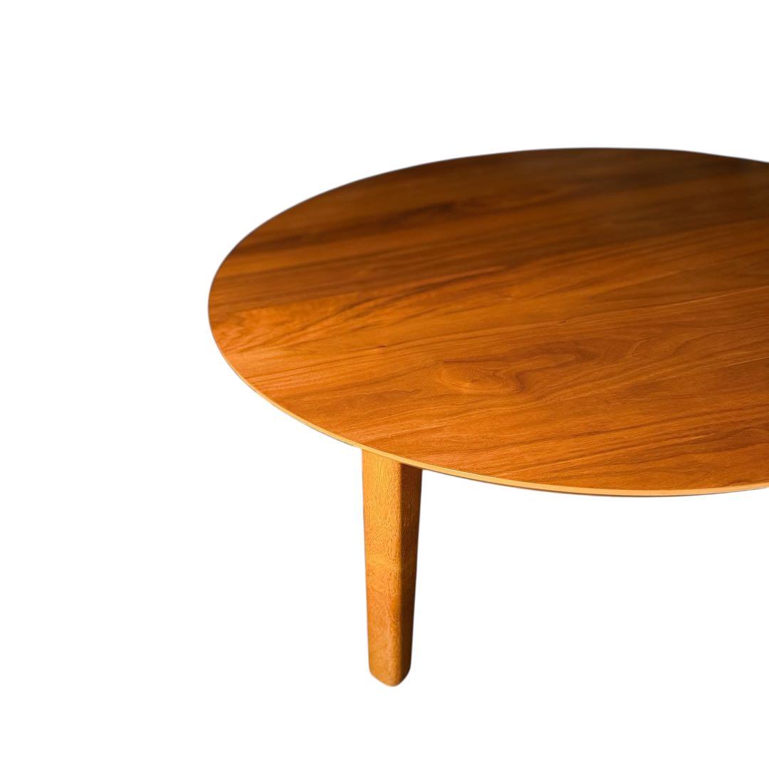 HR786 【木目が素敵な】ちゃぶ台　折りたたみ　円卓　丸テーブル　座卓