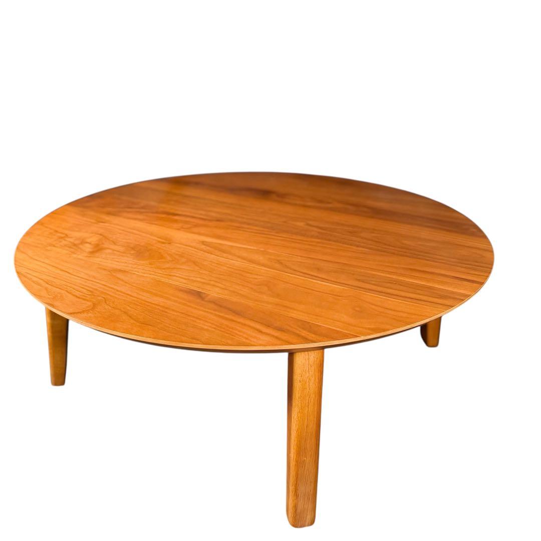 HR786 【木目が素敵な】ちゃぶ台　折りたたみ　円卓　丸テーブル　座卓