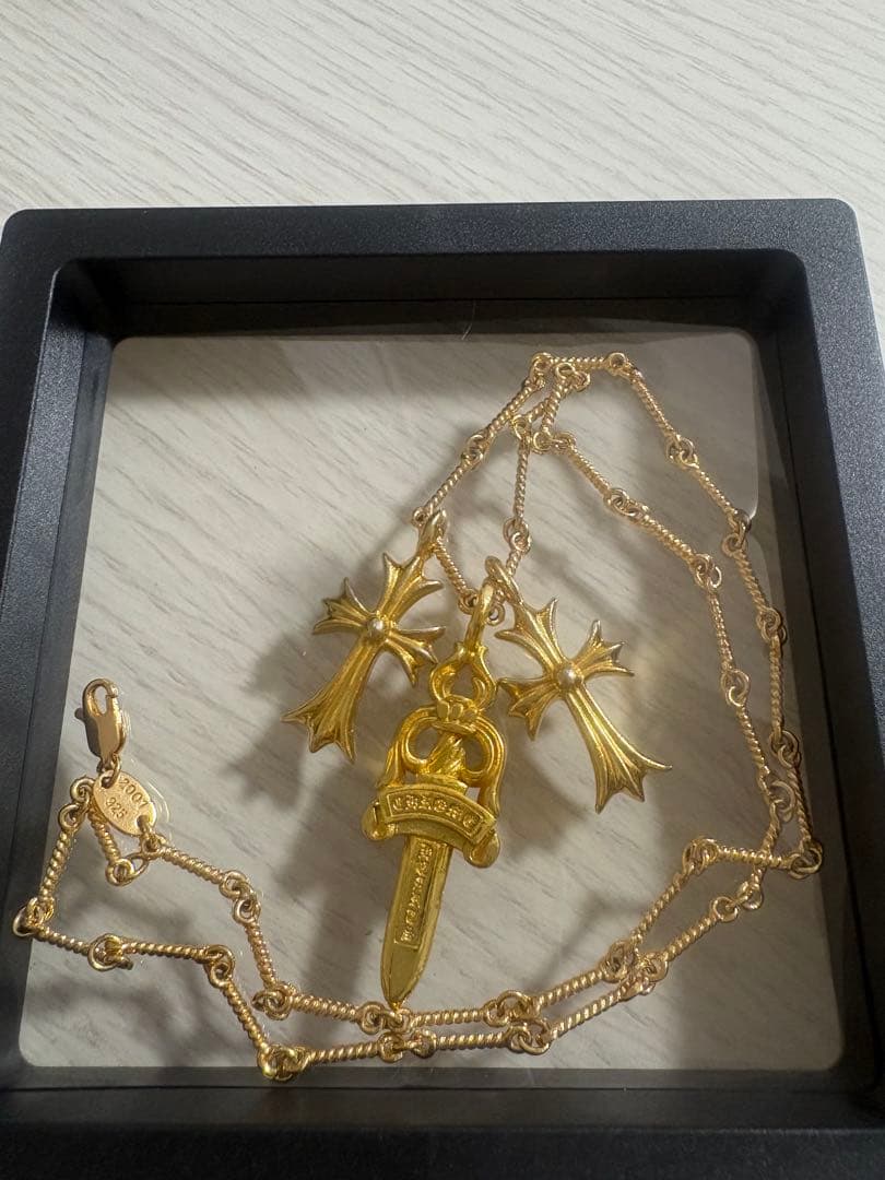 タイニークロス ダブルダガーネックレス