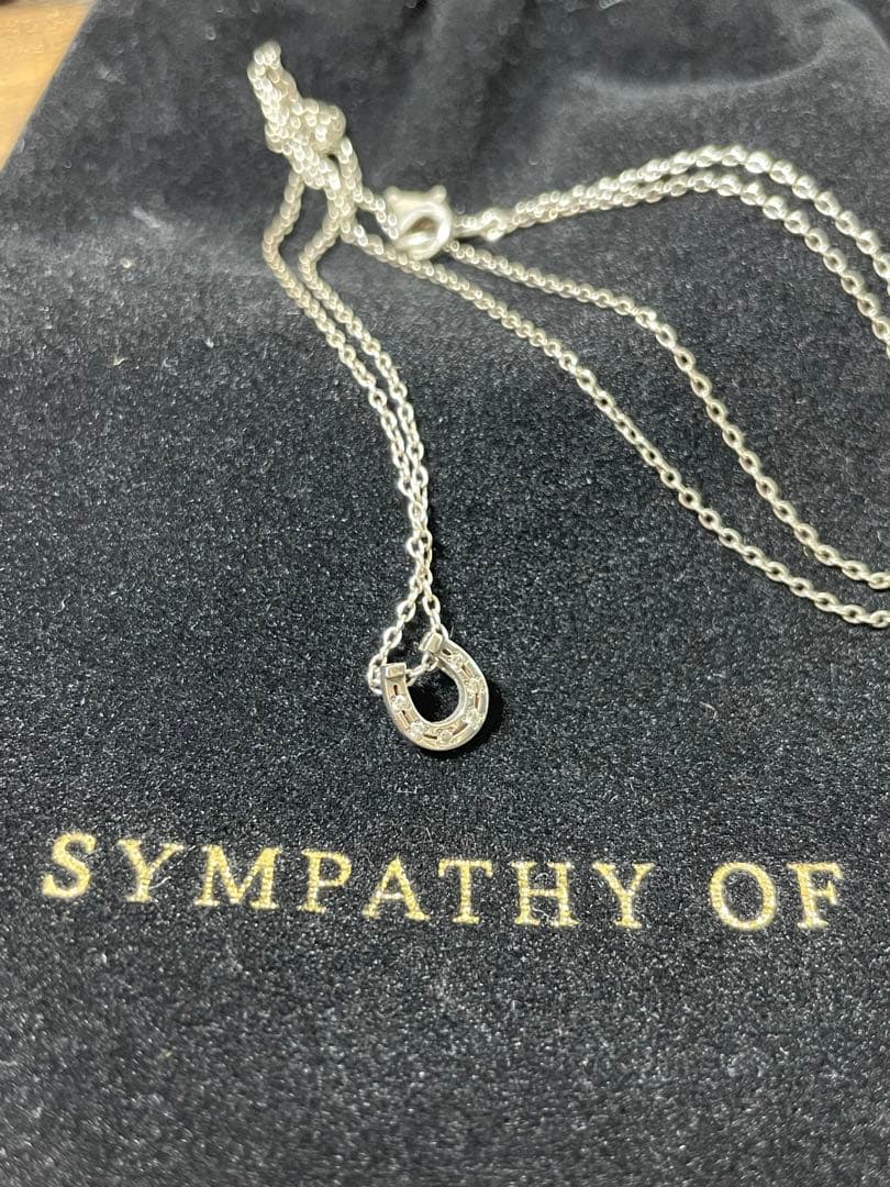 【現行】SYMPATHYOFSOUL ホースシューネックレス　LGダイアモンド