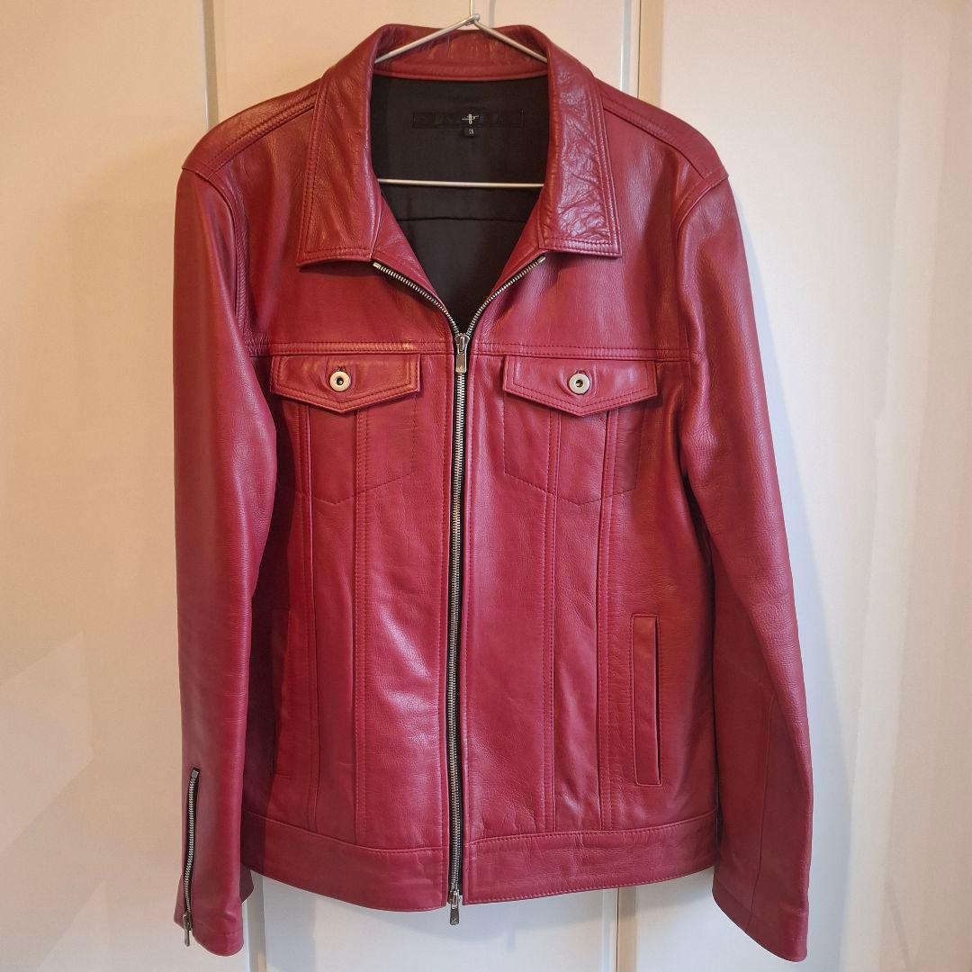 NO ID. ノーアイディー ライダース レザージャケット 牛革 サイズ3 L