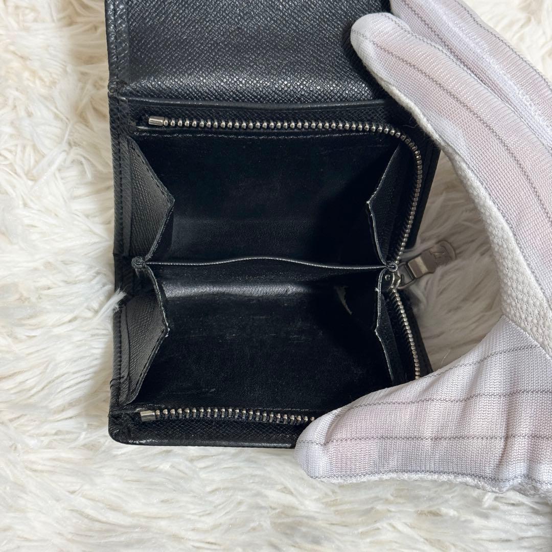 ルイヴィトン　タイガ　カードケース　ブラック　レザー