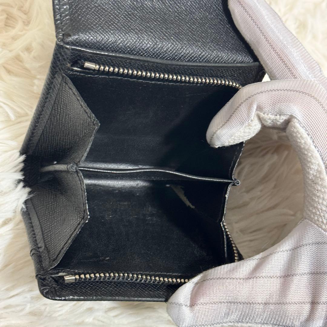 ルイヴィトン　タイガ　カードケース　ブラック　レザー