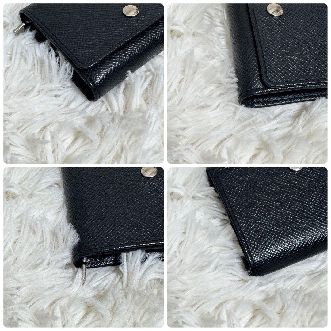 ルイヴィトン　タイガ　カードケース　ブラック　レザー