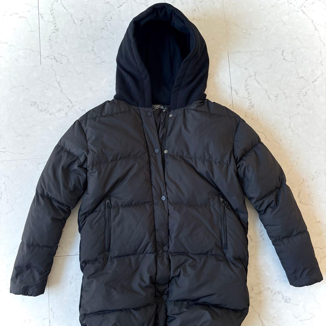 ヨセミテ ジェームスパース フーデッド 切り替え ダウンコート ジャケット 黒