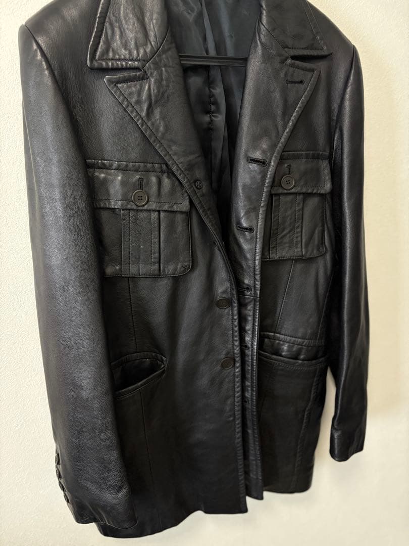 2月6日までセール！レザージャケット ブラック　Lサイズ ポールスミス　革ジャン