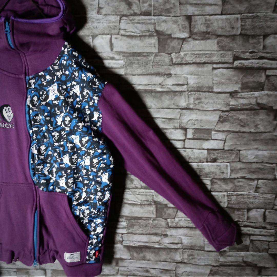 ここまでやる？☆パンクドランカーズ忍者パーカー 切替忍者柄 刺繍 忍者フード