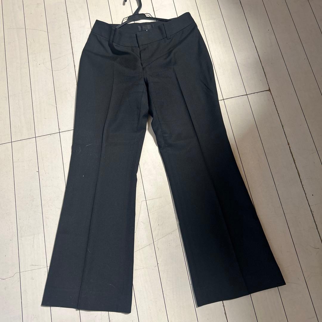 UNTITLED セットアップ パンツスーツ ブラック ストライプ 黒