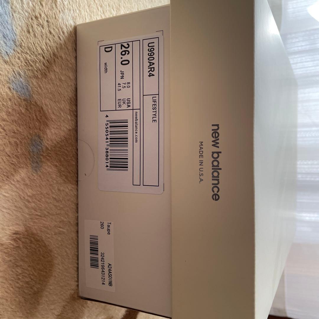 AURALEE × New Balance 990v4 Taupe 26cm