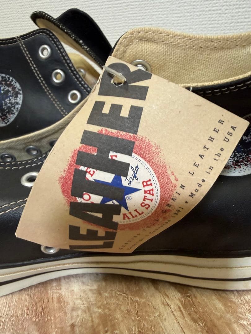 [タグ付き]90s コンバース　ブラック　レザー CONVERSE USA製