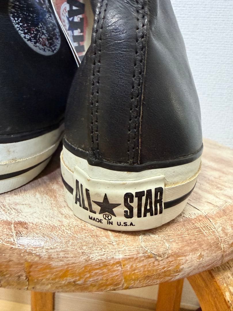 [タグ付き]90s コンバース　ブラック　レザー CONVERSE USA製