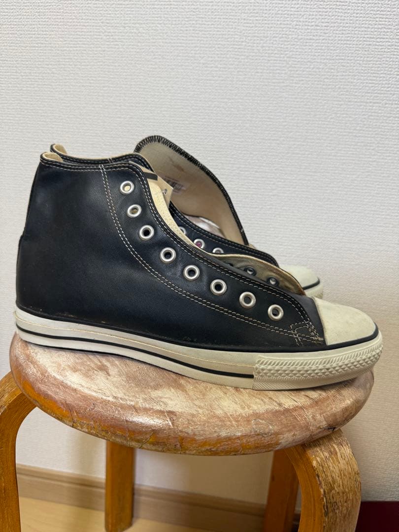 [タグ付き]90s コンバース　ブラック　レザー CONVERSE USA製