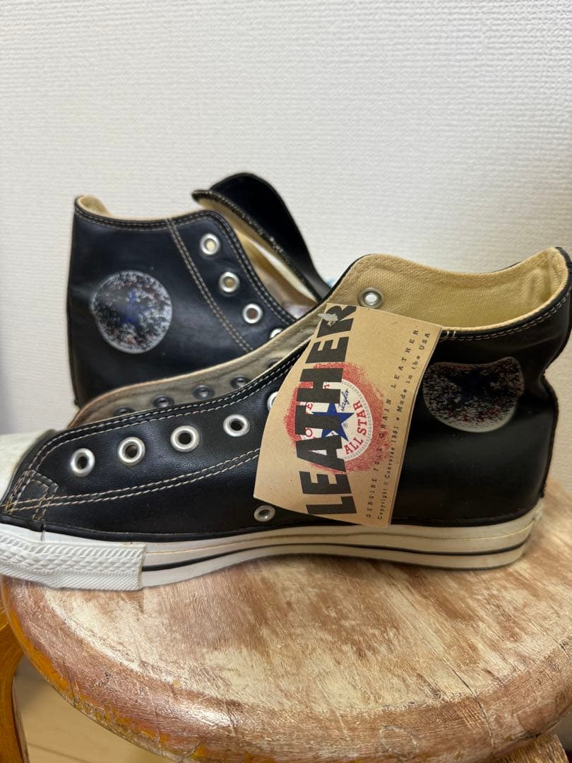 [タグ付き]90s コンバース　ブラック　レザー CONVERSE USA製