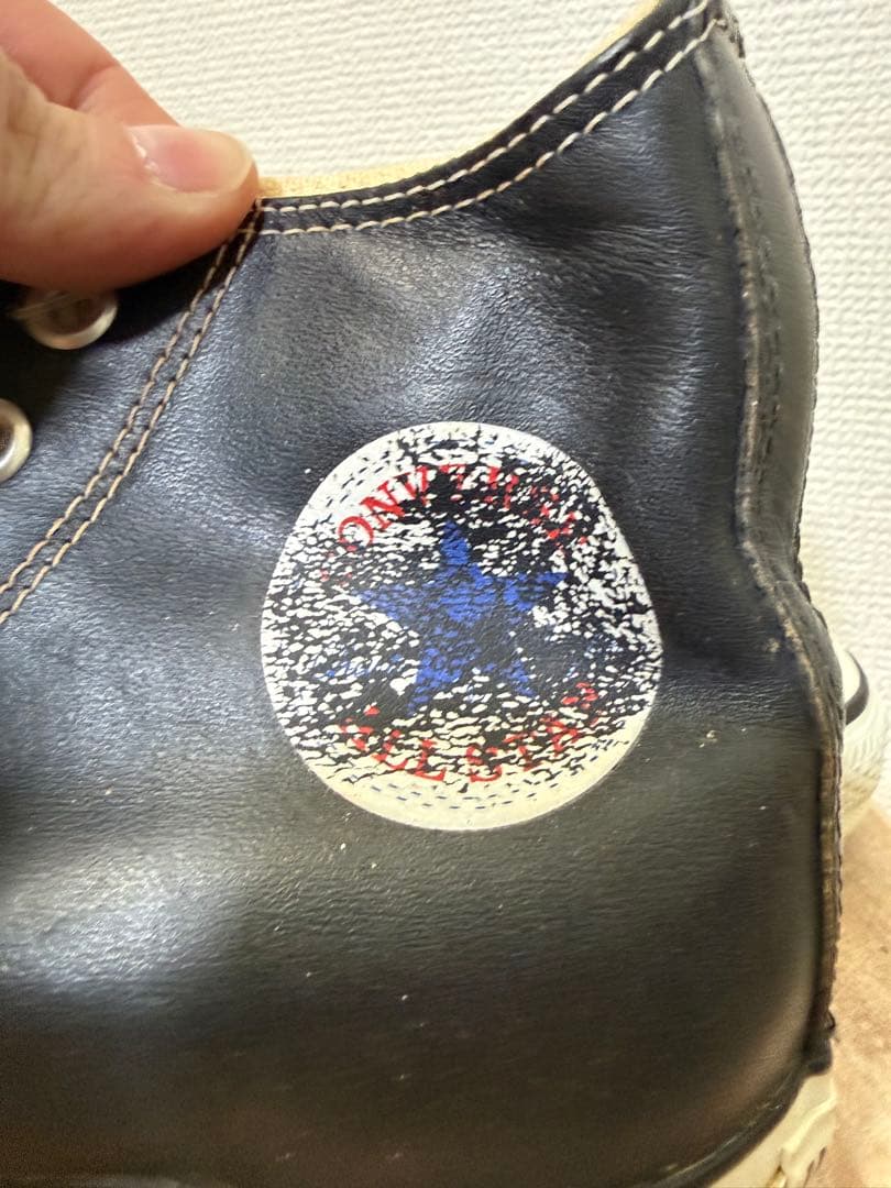 [タグ付き]90s コンバース　ブラック　レザー CONVERSE USA製