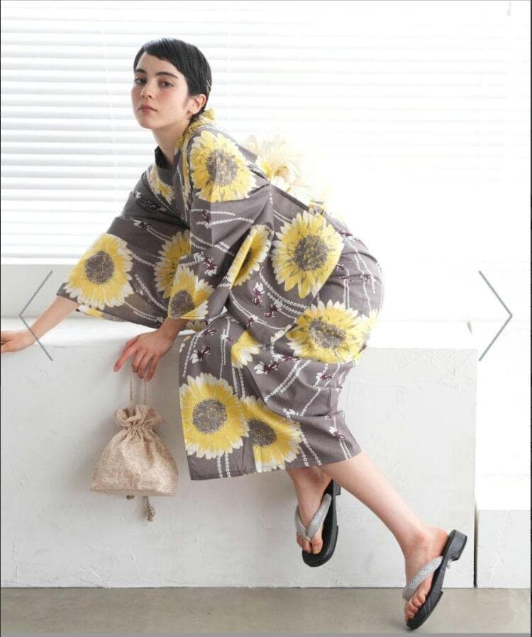 お任せ下駄+お任せ帯締+画像と同じ帯つき◆◆utataneブランド浴衣◆