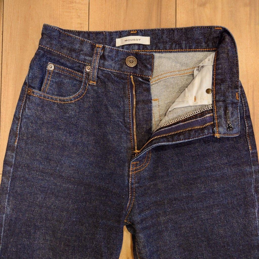 濃紺 MOUSSY MVS FLARE マウジー フレア デニム 24 赤耳