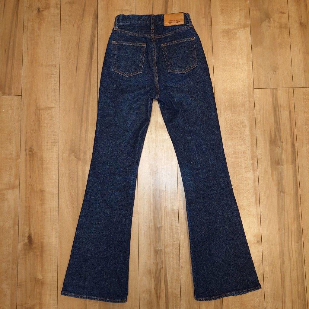 濃紺 MOUSSY MVS FLARE マウジー フレア デニム 24 赤耳