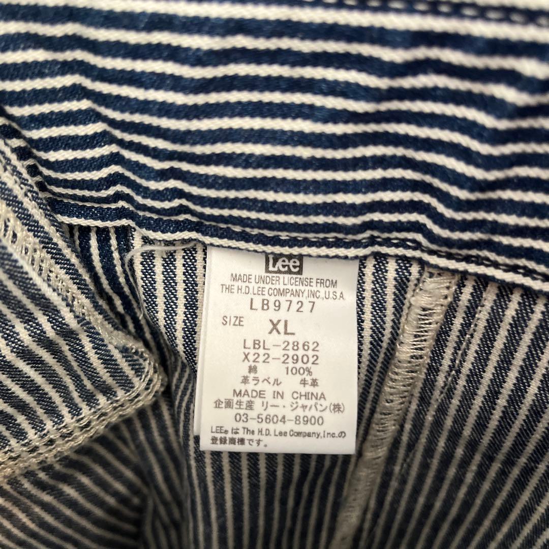 【美品】LEE リー　デニムオーバーオール　XL