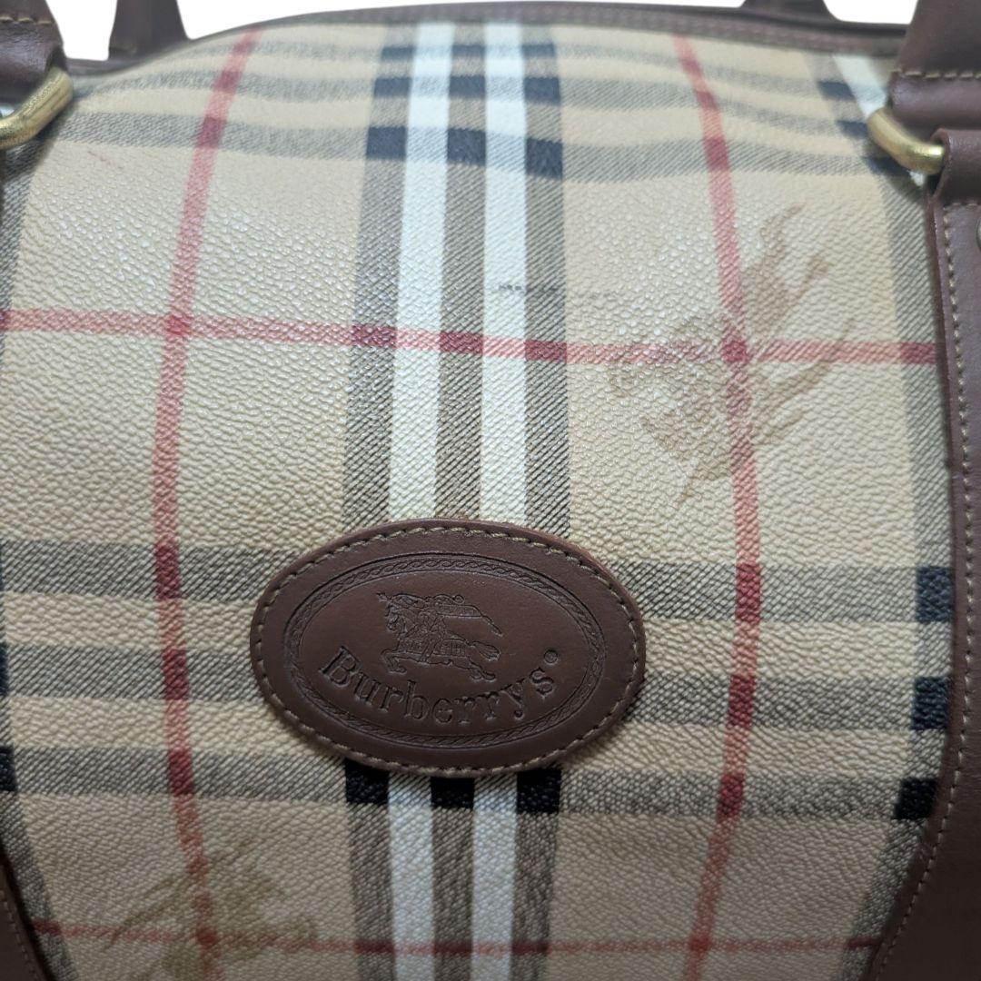 バーバリー　ボストンバッグ　ノバチェック　シャドーホース　2way PVC