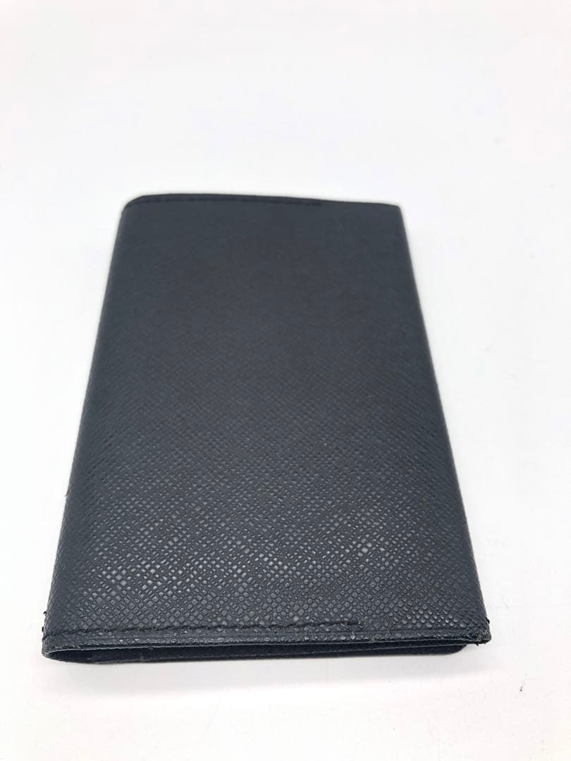 Burberry バーバリー　ダークグレー 二つ折り名刺入れ　メンズ　レザー