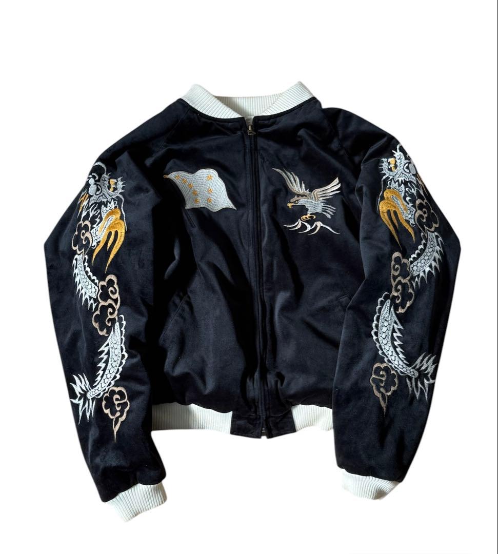 【希少サイズ】別珍　スカジャン　アラスカ　ヒューストン　M