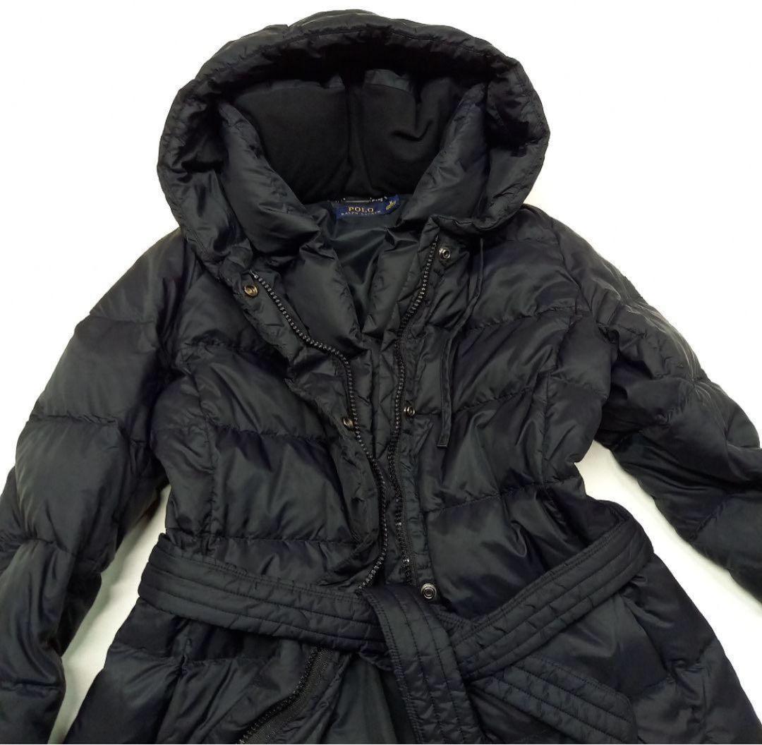 ちふ　ポロラルフローレン★フード付きダウンコート ロング ベルトМ