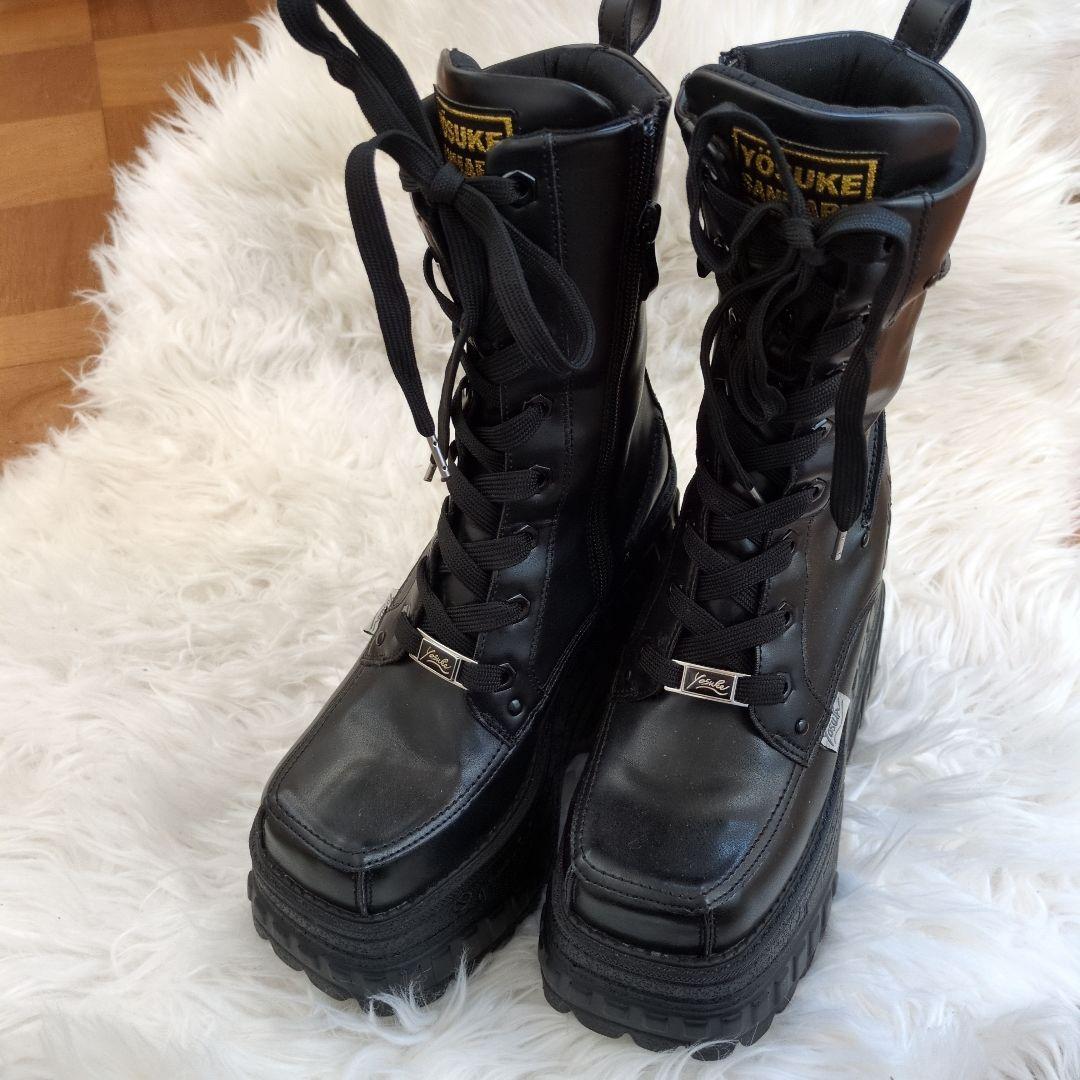 YOSUKE 厚底スニーカーブーツ ブラック
